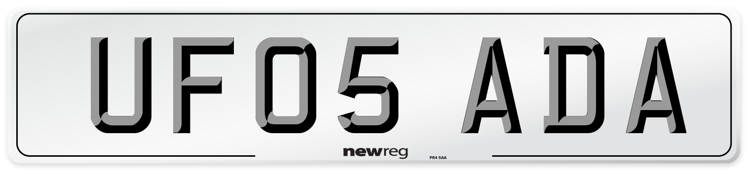UF05 ADA Number Plate from New Reg